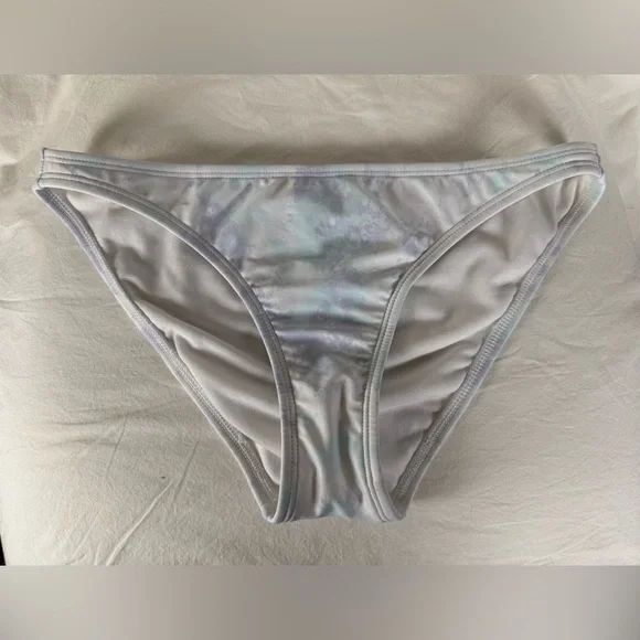 Xhilaration White Purple Blue Tie Dye Bikini Bottoms Medium - Picture 9 of 9
